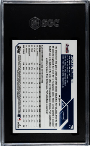 2023 Topps Chrome Michael Harris II #79 Rookie SGC 9.5 Atlanta Braves back
