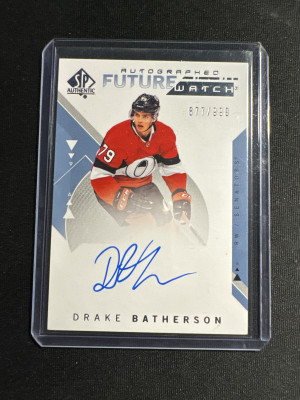 2018-19 SP Authentic Drake Batherson Future Watch Auto /999 front