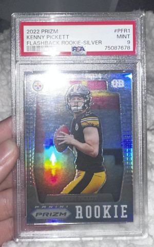 Kenny Pickett Flashback Silver Rookie PSA 9 front