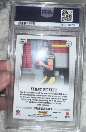 Kenny Pickett Flashback Silver Rookie PSA 9 back