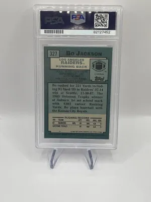 2001 Topps Archives Bo Jackson 1988 Super Rookie Reprint #10 Raiders RARE 😮‍💨 back