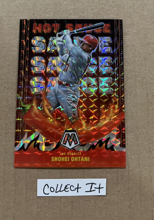 Shohei Ohtani 2022 Mosaic Hot Sauce Prizm Card # HS-6 front