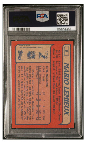 Mario Lemieux Rookie back