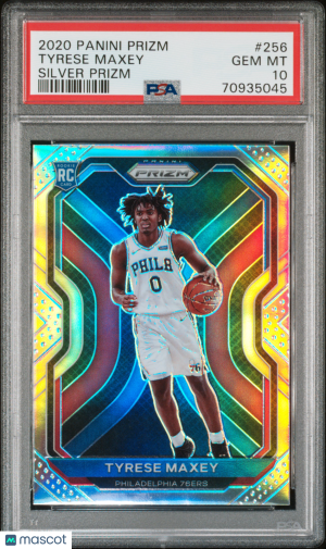 2020 Panini Prizm Tyrese Maxey #256 PSA 10 front