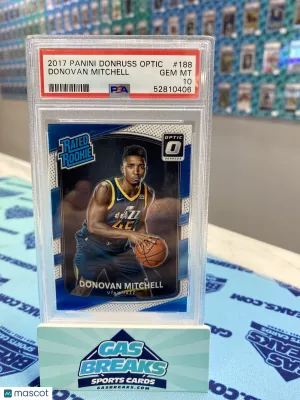 2017 Panini Donruss Optic Donovan Mitchell #188 PSA 10 front
