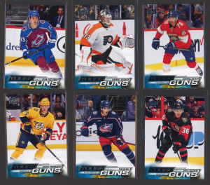 2022-23 Upper Deck Young Guns #727 Samuel Ersson plus lot and draft cards (12 total) Guhle Clarke Guenther Johnston front