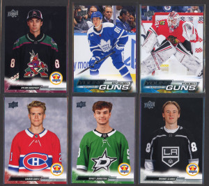 2022-23 Upper Deck Young Guns #727 Samuel Ersson plus lot and draft cards (12 total) Guhle Clarke Guenther Johnston back
