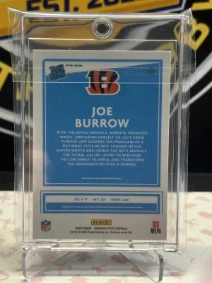 Joe Burrow Optic Rated Rookie Holo back