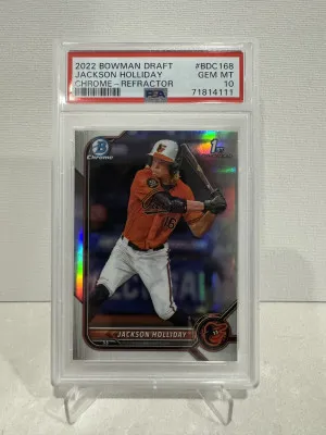 2022 Bowman 1st Jackson Holliday Refractor PSA 10 front