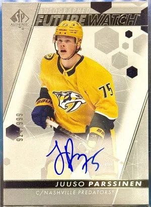 Juuso Parssinen 2022-23 SP Authentic Future Watch Auto 924/999 front