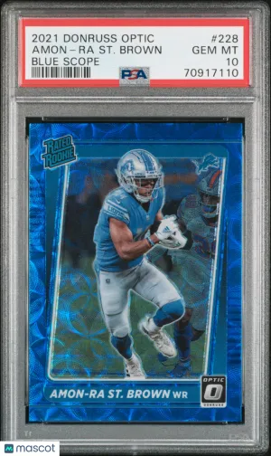 2021 Panini Donruss Optic Amon-Ra ST. Brown #228 Rookie PSA 10 front