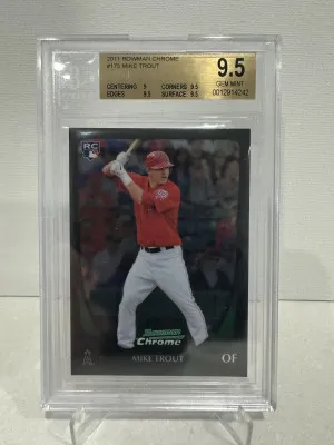 2011 Bowman Chrome Mike Trout BGS 9.5 front