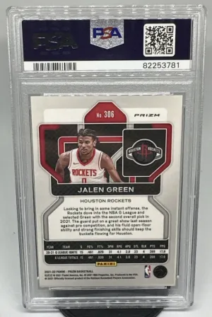 2021 Jalen Green Prizm Red Ice PSA 10 back