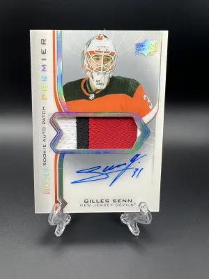 Gilles Senn 2020 Upper Deck Premier Acetate /249 RPA front