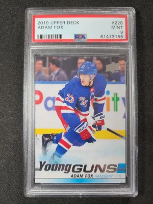Adam Fox Young Guns PSA 9 front