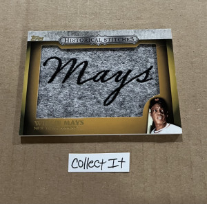 Willie Mays 2012 Topps Historical Stitches Card # HS-WM front