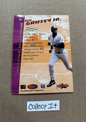 Ken Griffey Jr. 1994 Sportsflics Starflics Card # 181 back