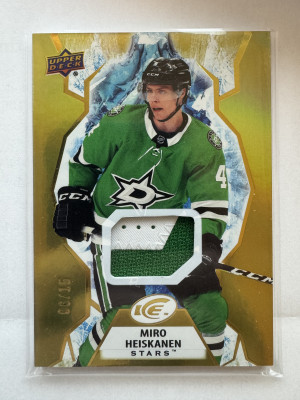 Miro Heiskanen 6/15 Game used Jersey Upperdeck Ice front
