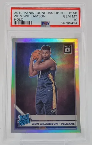 2019 Zion Williamson Optic Holo PSA 10 front