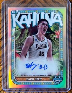 2023-24 Bowman University Chrome Edey Big Kahuna Auto /15 front