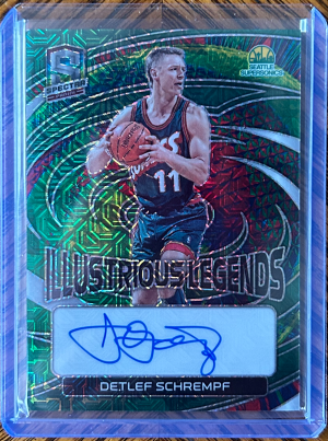 2022-23 Spectra Detlef Schrempf Illustrious Legends Auto /25 front