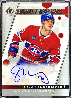 Juraj Slafkovsky 2022-23 SP Authentic Future Watch Auto 926/999 front
