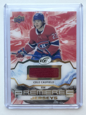 Cole Caufield Premieres Jerseys Upperdeck Ice front