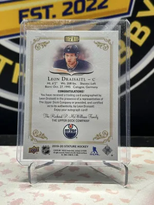 Leon Draisaitl Stature Green Auto /65 back