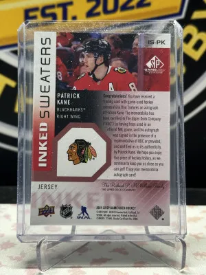 Patrick Kane Inked Sweaters /35 back