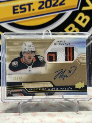 Jamie Drysdale Premier Rookie Auto Patch /25 front