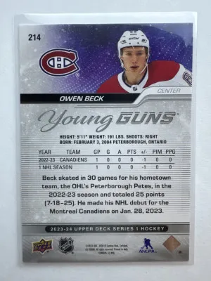 Owen Beck Young Guns Deluxe /250 back