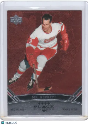 20006-07 Black Diamond Gordie Howe Ruby Parallel #'d 90/100 front
