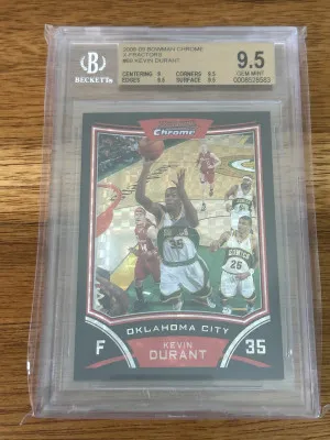 2008-09 Bowman Chrome Kevin Durant X-Fractor /299 #69 front
