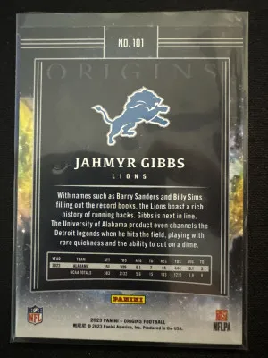 2023 Origins Jahmyr Gibbs back