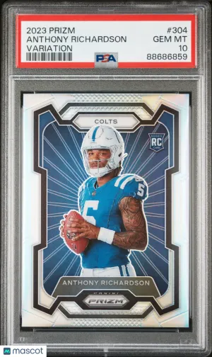 Anthony Richardson 2023 Prizm Variation #304 Rookie RC PSA 10 front