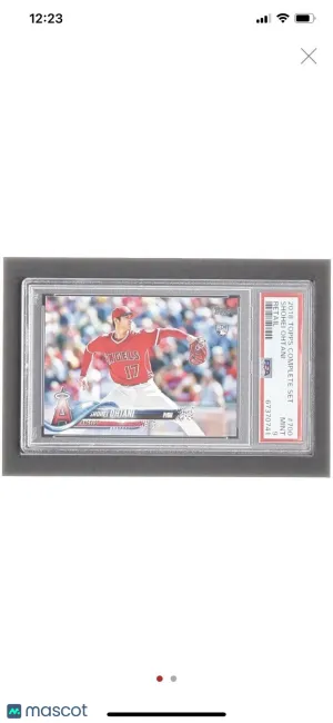Shohei Ohtani 2018 Topps Base Set Photo Variations #700D RC (PSA 9) front