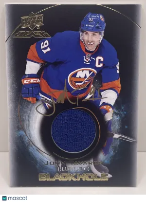 2016-17 UD Black New York Islanders #BH-JT Blackhole Patch Auto front