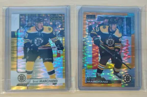 Pair of 2 Marchand Seismic Gold /50 2017-18 and 2020-21 front