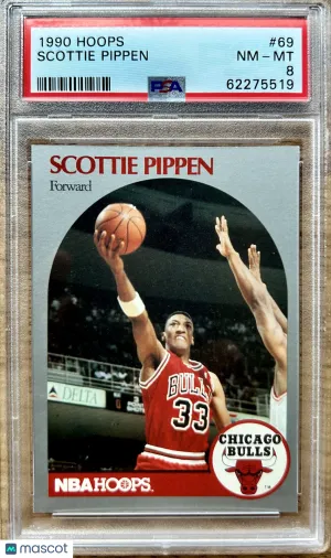 1990 Hoops Scottie Pippen #69 PSA 8 front