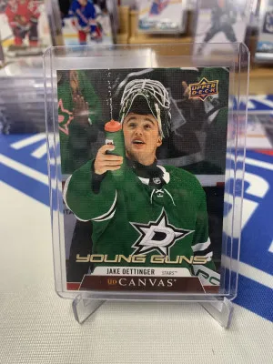 2020 Upper deck Jake Oettinger Young Gun Canvas front
