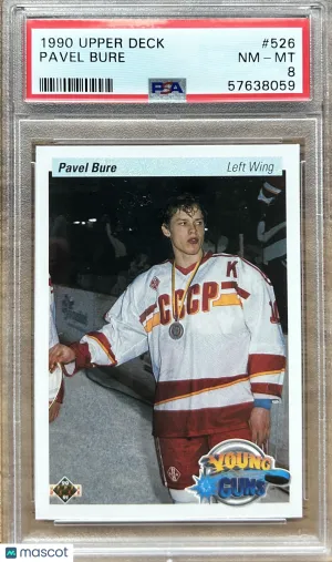 1990 Upper Deck Pavel Bure #526 PSA 8 front