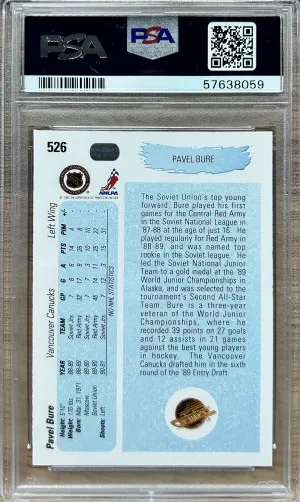 1990 Upper Deck Pavel Bure #526 PSA 8 back