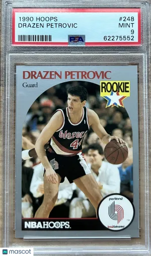 1990 Hoops Drazen Petrovic #248 PSA 9 front