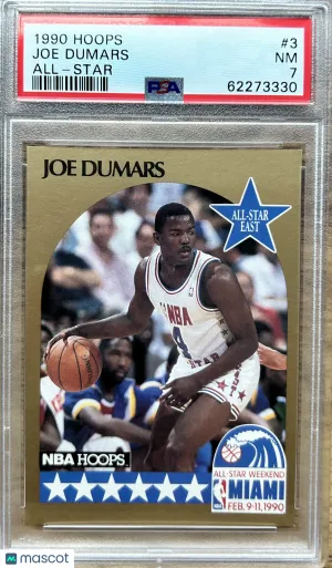 1990 Hoops Joe Dumars #3 PSA 7 front