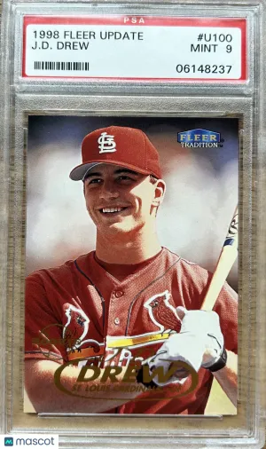 1998 Fleer Tradition Update J. D. Drew #U100 PSA 9 front