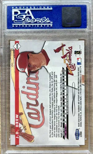 1998 Fleer Tradition Update J. D. Drew #U100 PSA 9 back