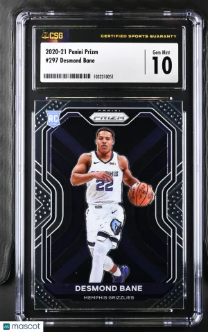 2020-21 Prizm Desmond Bane #297 CGC 10 front