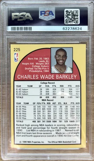 1990 Hoops Charles Barkley #225 PSA 7 back
