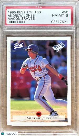 1995 Best Top 100 Andruw Jones #50 PSA 8 front