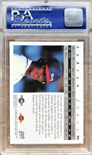 1995 Best Top 100 Andruw Jones #50 PSA 8 back